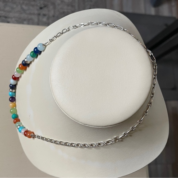 Brighton Contempo Confetti Necklace Length 18" - 22" Colorful semi-precious bead - Picture 4 of 5